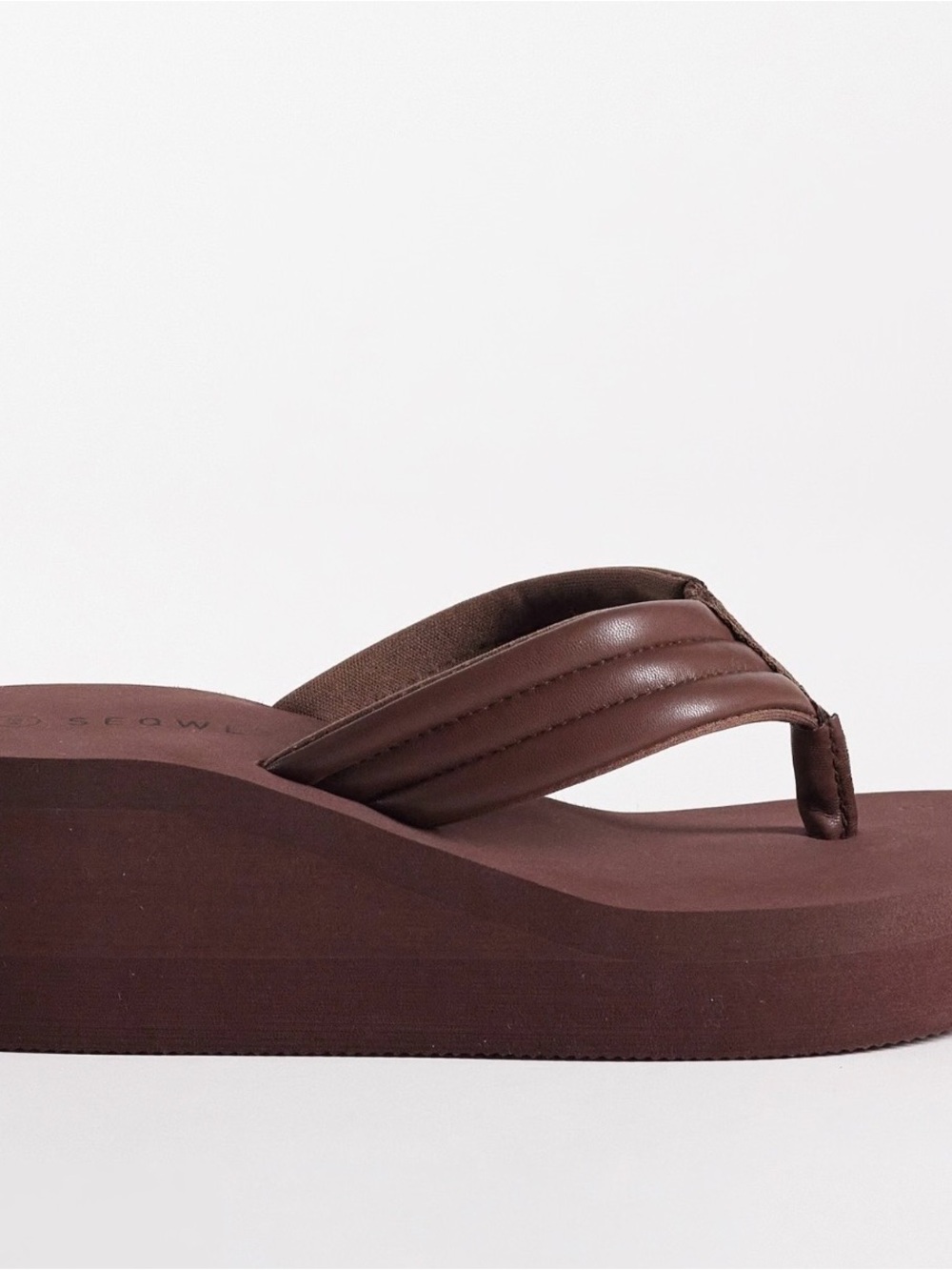 ASOS Brown Platform Thong Sandal